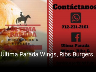 Ultima Parada Wings, Ribs Burgers.