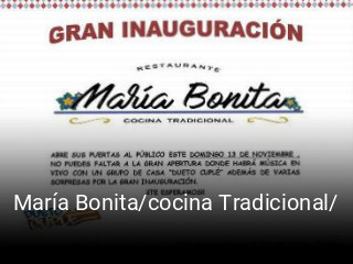 María Bonita/cocina Tradicional/